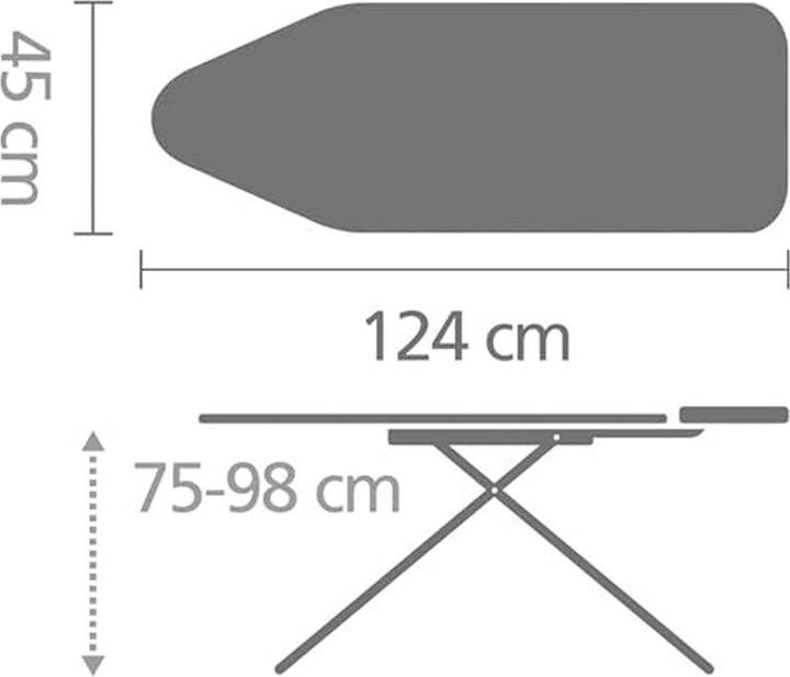 Produktbild Brabantia Ironing Board Solid Steam Iron Rest (124 x 45 cm)