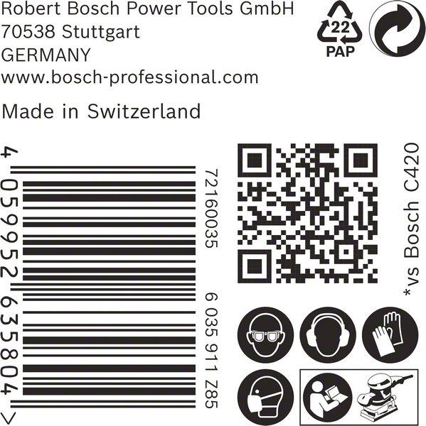 Produktbild Bosch Professional Zubehör EXPERT M480 Schleifnetz, 115 x 107 mm, G 240, 50 Stück (K240)