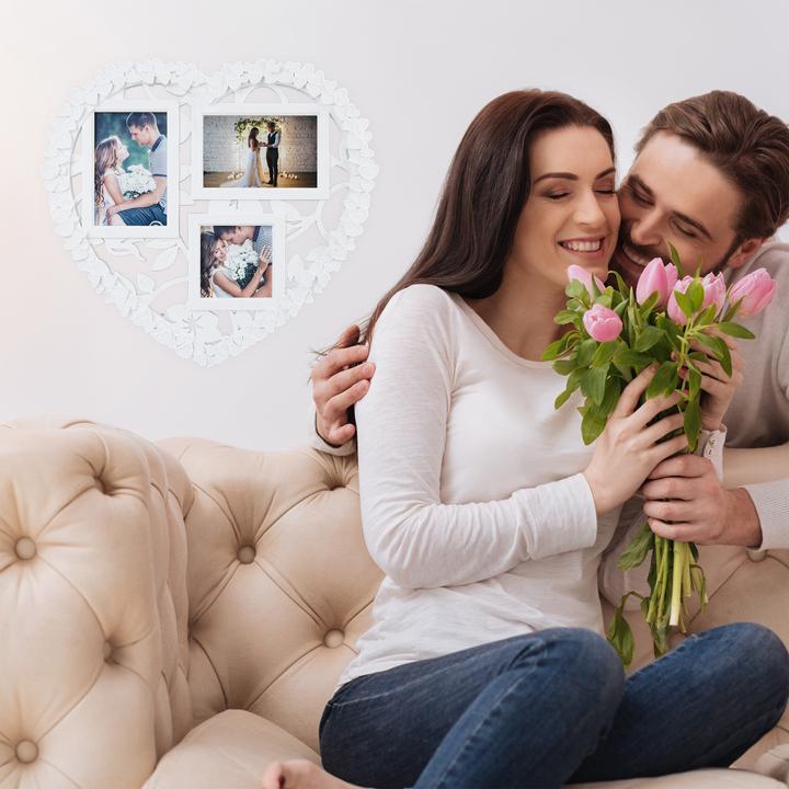 Immagine prodotto Relaxdays Cornice portafoto a forma di cuore (10 x 15 cm, 10 x 10 cm)