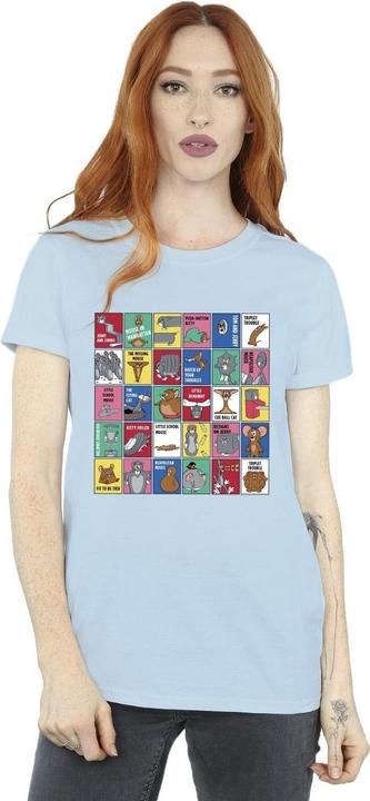 Immagine prodotto Tom & Jerry Grid Squares Maglietta Ampia Donna (XXL)