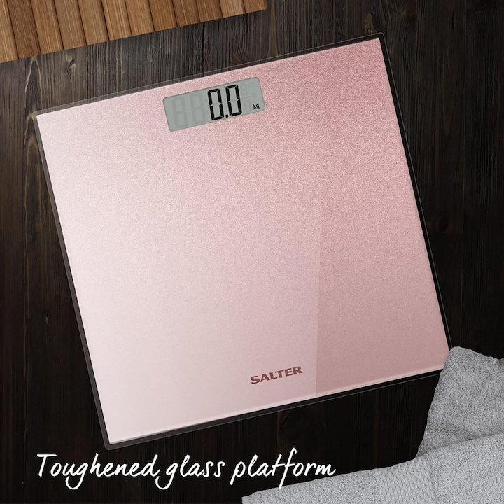Actual product image Salter 9037 RGGL3R Rose Gold Elec Scale (180 kg)