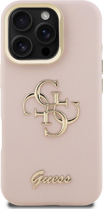 Immagine prodotto Guess Back panel cover Apple iPhone 16 Pro Max PU Grained 4G Logo Stand Camera Frame Case Pink (Apple iPhone 16 Pro Max)