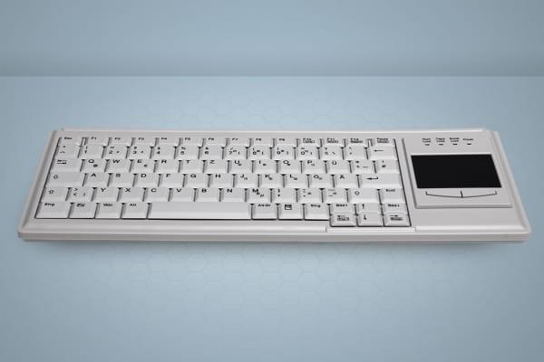 Produktbild Active Key Industry 4.0 Compact Ultraflat Touchpad Keyboard USB Light Grey (DE, Kabelgebunden)