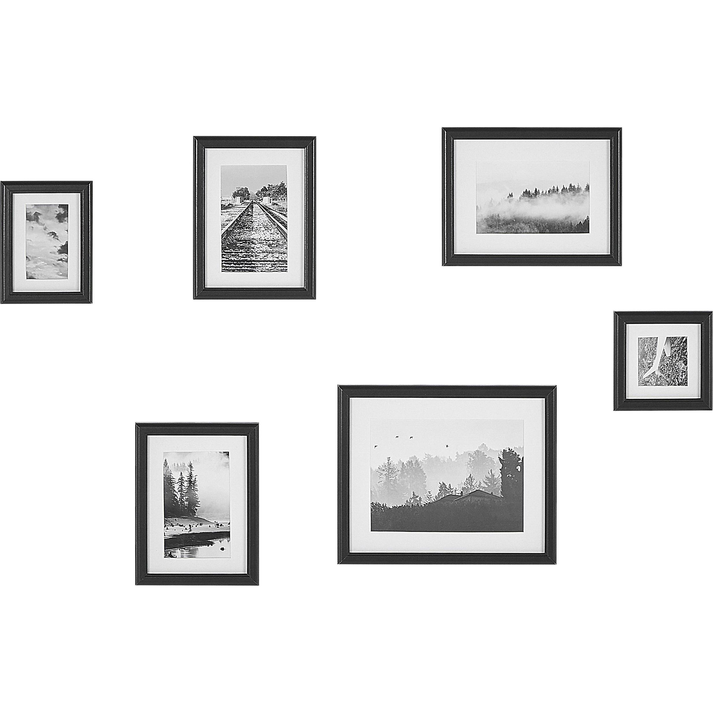 Beliani, Cornice, Cornice Per Foto Collage Set Di 6 Cornici Nere Zinare