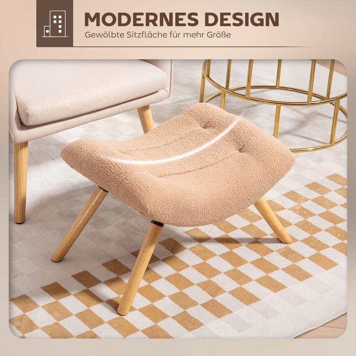 Actual product image Homcom Sitzhocker Polyester, Schaumstoff Braun