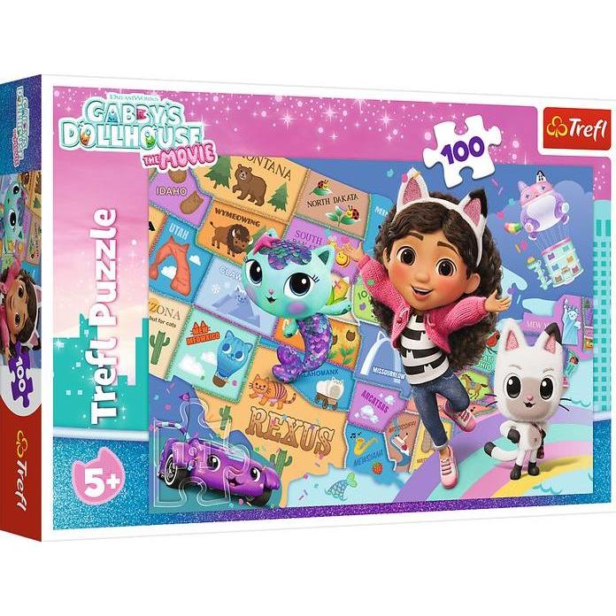 Trefl Multicolore Puzzle 100 – Gabby's Dollhouse Der Film (100 Pezzi)
