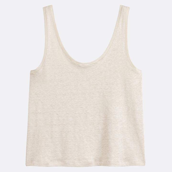 Actual product image La Redoute Collections Lockeres Tanktop aus Leinen mit Rundhalsausschnitt (L)