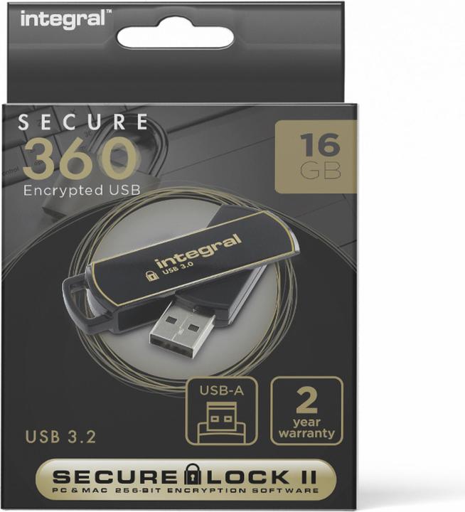 Actual product image Pendrive Secure 360, 16 GB (INFD16GB360SEC3.0) (16 GB, USB-A)