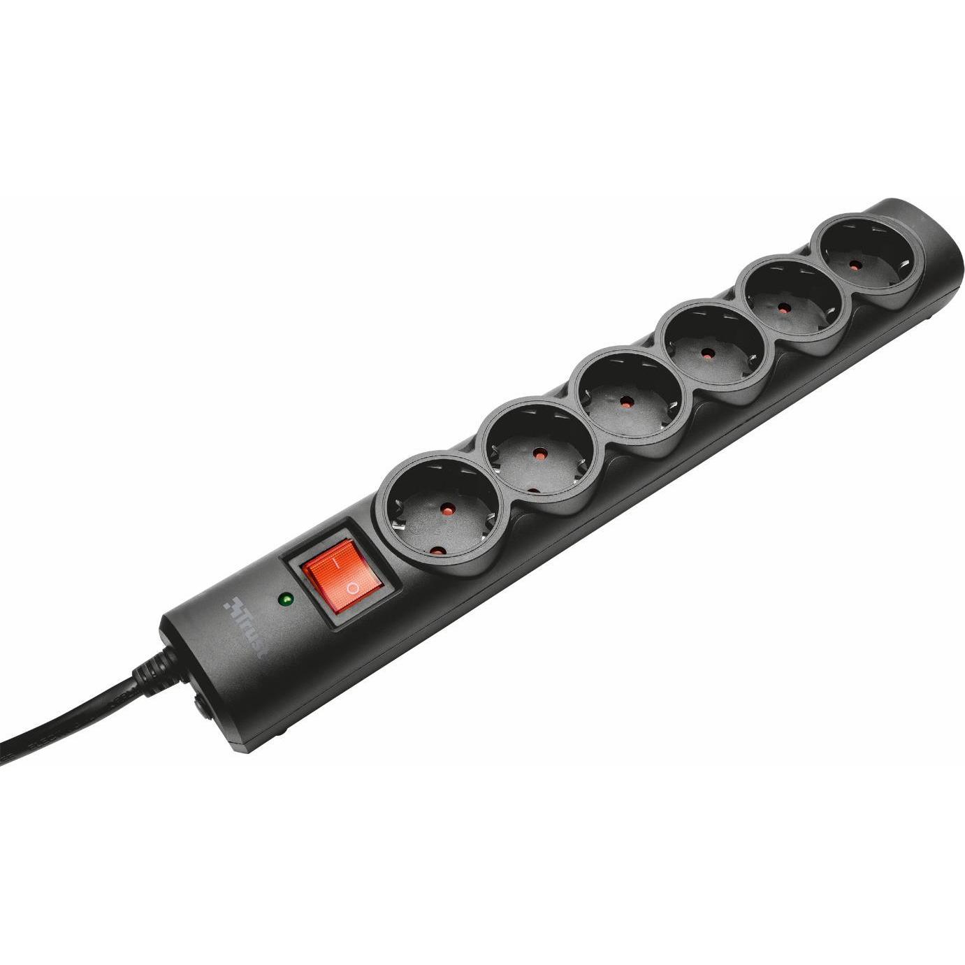 Trust, Steckdosenleiste, Surge Guard Überspannungsschutz (6 x, CEE 7/3, 1.80 m)