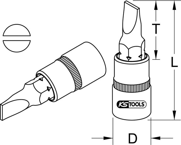 Produktbild KS Tools 1/2" Bit-Stecknuss