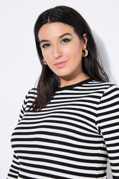 Produktbild Studio Untold Shirt, Slim Shape, Ringel, Rippjersey, Langarm (54)
