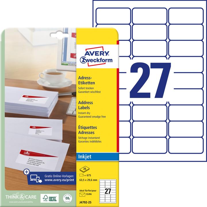 Produktbild Avery Adress-Etiketten