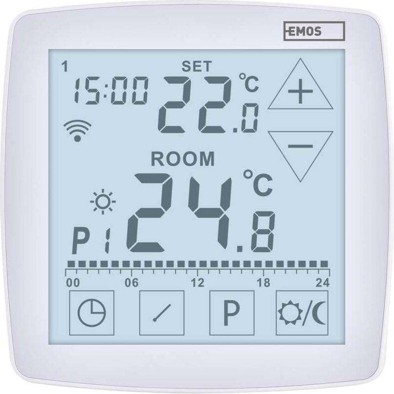 Emos GoSmart Raumthermostat P56S01 mit WiFi, programmierbar, verkabelt, Termostato, Bianco