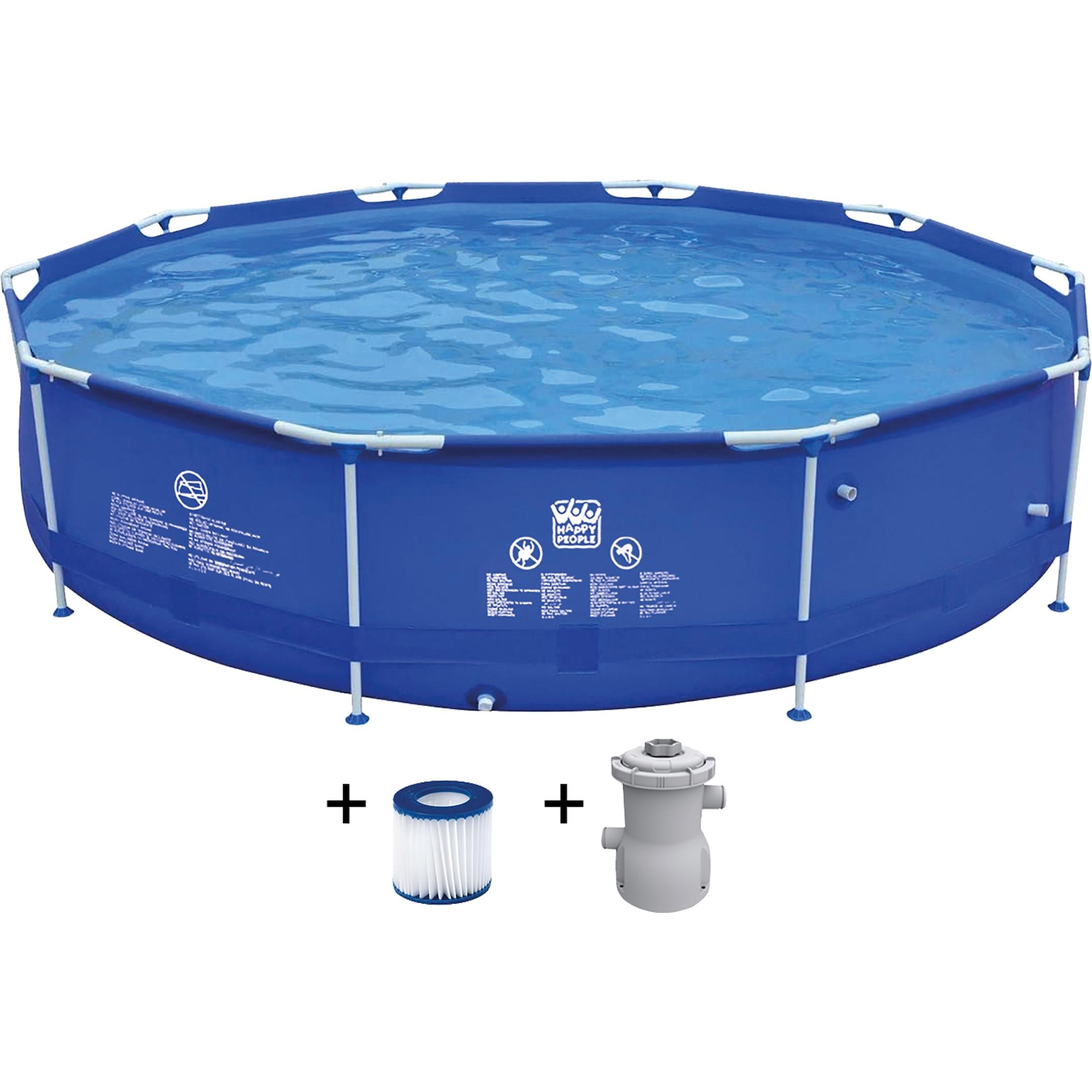 Magni, Pool, Stahlrahmenpool-Set (Ø 360 x 76 cm)