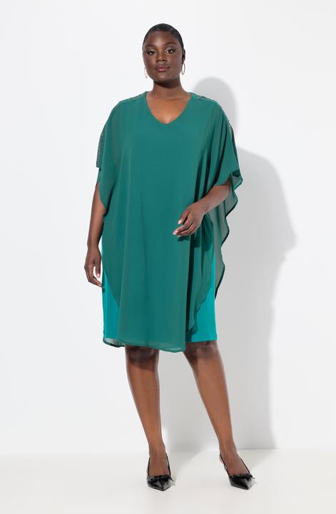 Actual product image Ulla Popken Chiffon Cape Dress (56)