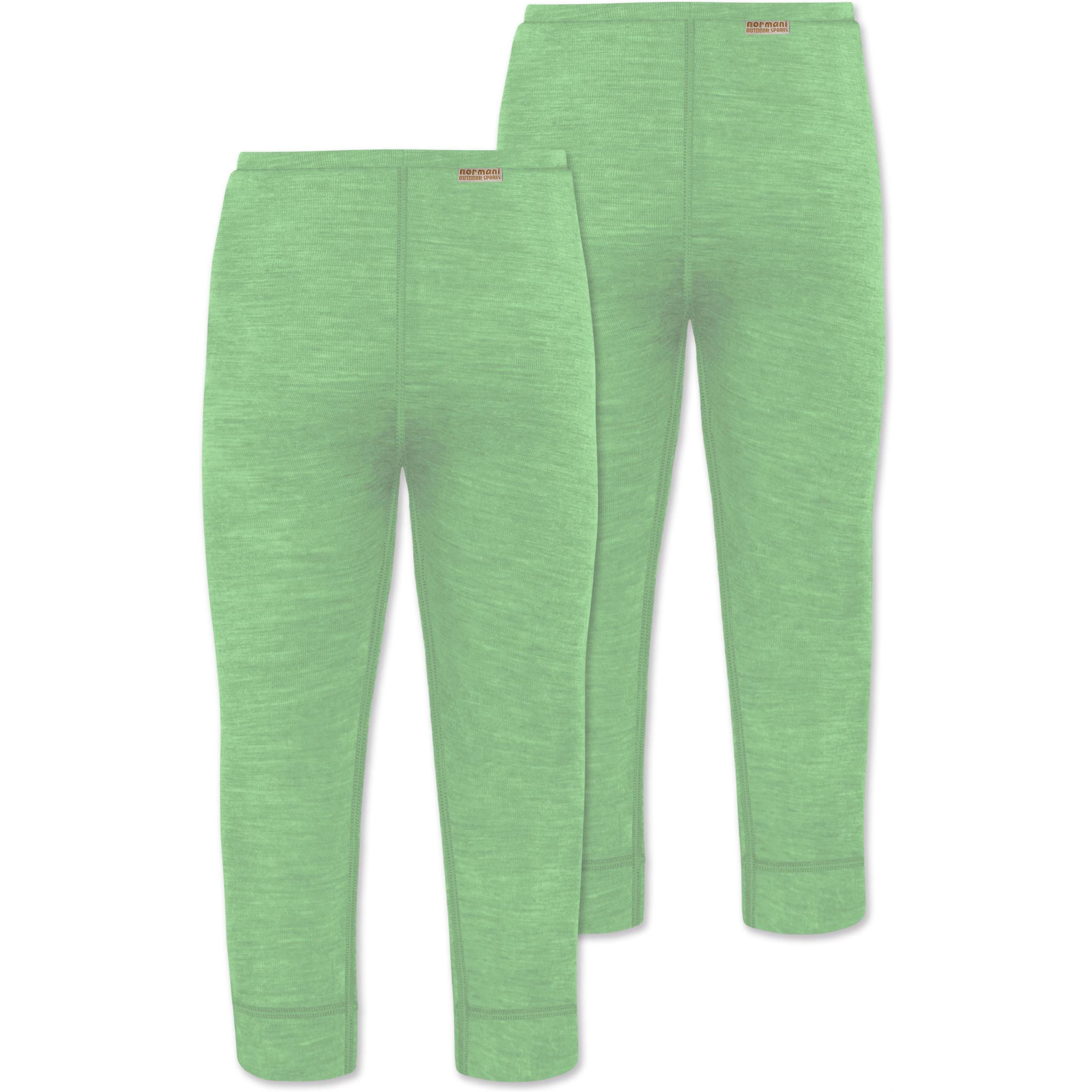 Thumbnail - Normani, Herren, Hosen, 2er Pack Baby Merino Hose Leggings „Tutira" - 9503, Grün, (86)