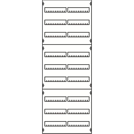 Striebel & John, Verteilerschrank Zubehör, STR 2V5A Verteilerfeld H=1400mm 2 Felder