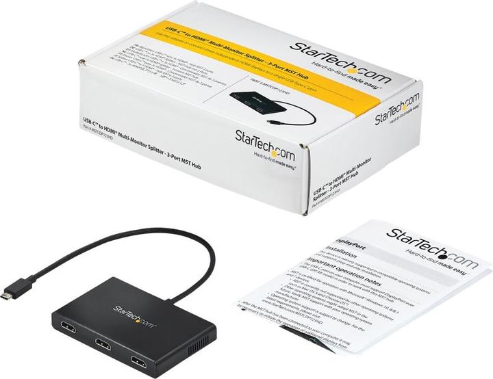 Produktbild StarTech 3-Port Multi-Monitor Adapter (USB Typ-C, 10.50 cm)