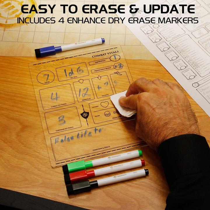 Produktbild Enhance Tabletop Acrylic Character Sheets Clear (Kunststoff)