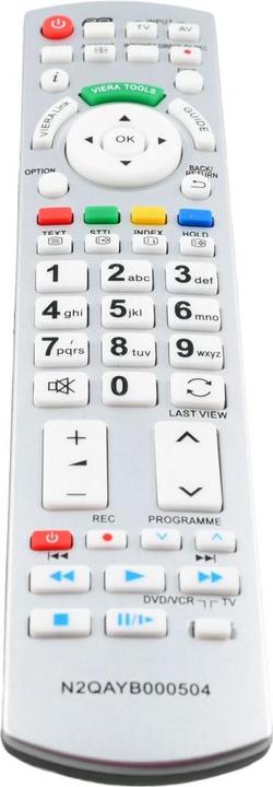 Produktbild Azurano Fernbedienung für PANASONIC N2QAYB000504, SUB N2QAYB000505, N2QAYB000506, N2QAYB000673 (Gerätespezifische Fernbedienung, Infrarot)