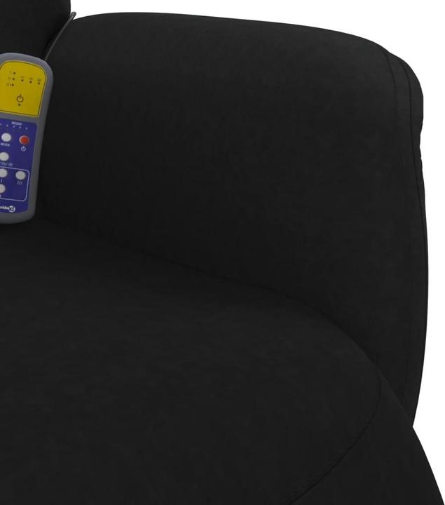 Produktbild vidaXL Massagesessel mit Fussteil Schwarz Samt,Farbe