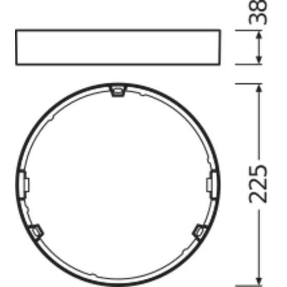 Thumbnail - Ledvance, Zubehör Beleuchtung, DOWNLIGHT LED Slim Round Frame Rahmen rund DN210 WT White