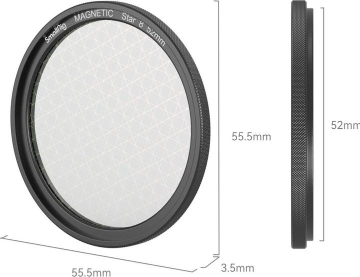Actual product image SmallRig 4218 MagEase Magnetic Star Cross Filter Kit (8 Points) 52mm (52 mm)