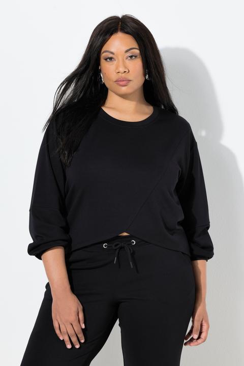 Produktbild Ulla Popken Sweatshirt, Ziernaht, asymmetrisch, Rundhals, Langarm (50, 52)