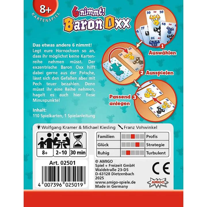 Actual product image Amigo 6 nimmt! Baron Oxx, d (German, 2 - 10 Players)