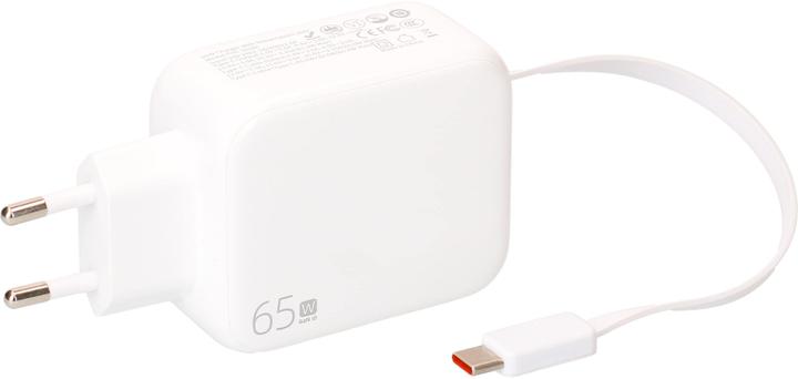 Max Hauri Schnellladeadapter GaN 1x USB-C Kabel 1x USB-C PD/QC 65W (65 W, 2 ports)