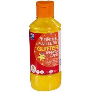 Hobby2you, Colore + Vernice per fai da te, Glitter Paint 250ml Yellow