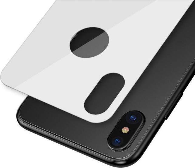Produktbild Baseus iPhone Xs Max 03 mm Full coverage curved TGlass rear ProtectorWeiss (1 Stück, Apple iPhone XS Max)