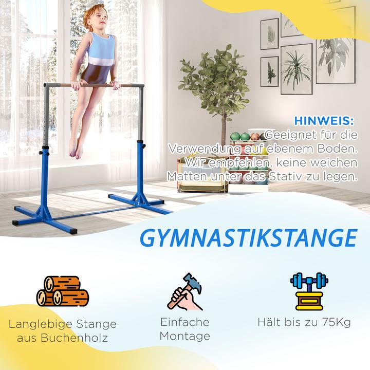 Produktbild Homcom Höhenverstellbare Gymnastikstange für Kinder