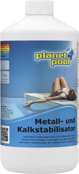 Planet Pool Stabilizzatore di metallo e calce (1000 g, 1000 ml)