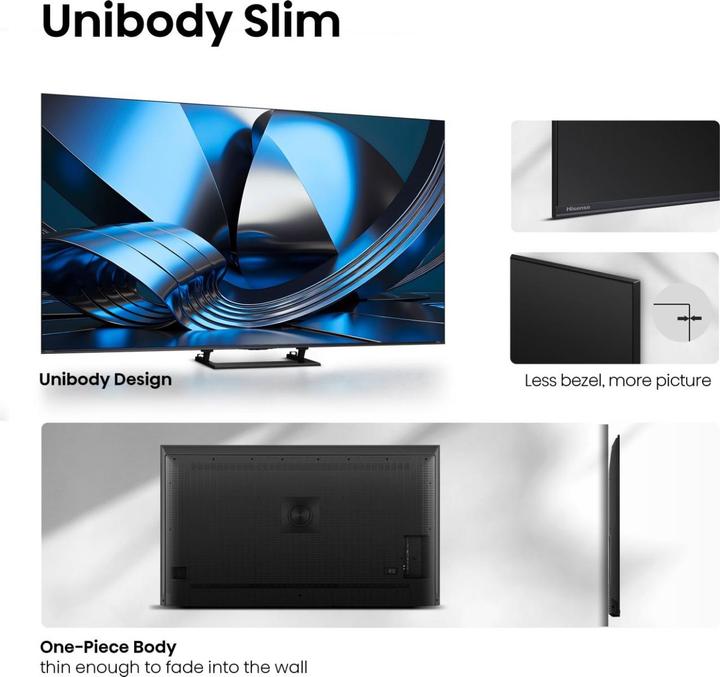 Actual product image Hisense TV 75U7DSE 75" Mini-LED 4K (75", LED, 4K)