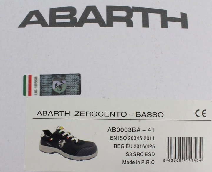 Immagine prodotto Abarth Scarpe di sicurezza Zerocento Basso (45)