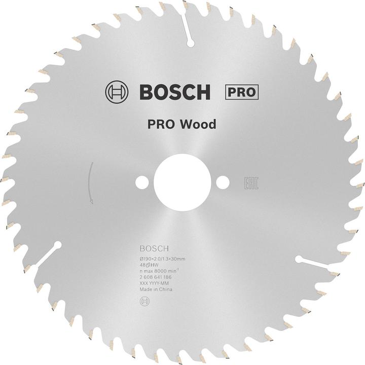 Image du produit Bosch Professional Zubehör Lame de scie circulaire PRO Wood, 190 x 2 x 30 mm
