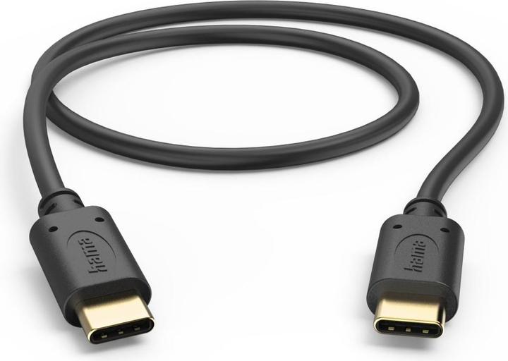 Actual product image Hama Charging cable, USB-C - USB-C, 0.5 m, black (0.50 m, USB 2.0, 60 W)