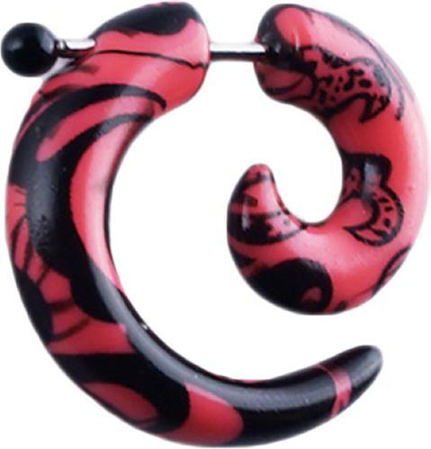 Immagine prodotto Star Piercing Finta spirale rosa con pittura nera (senza ottone, Materiale sintetico)