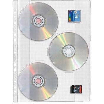 Veloflex CD/DVD Hülle 23 x 30,7 cm (B x H) Polypropylen transparent 10 St./Pack. (3 GB), USB Stick, Transparent