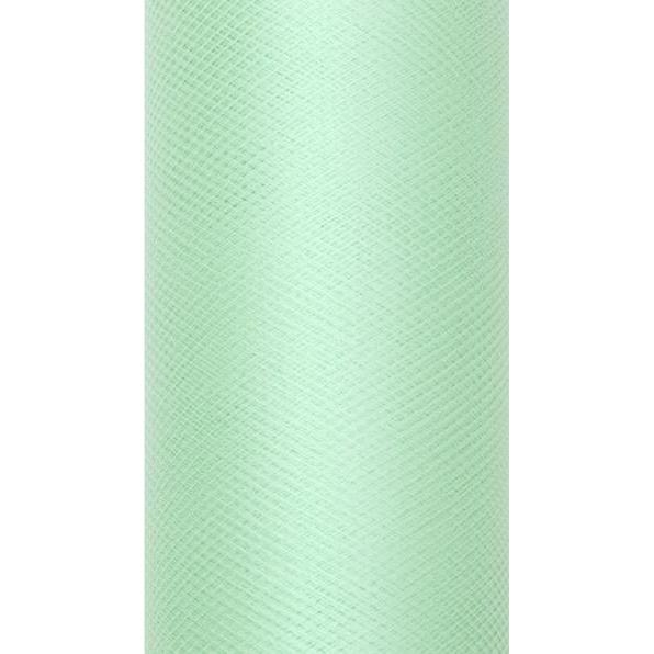 Thumbnail - Partydeco Tulle Plain, mint, 0.3 x 9m (1 pkt / 1 pc.)