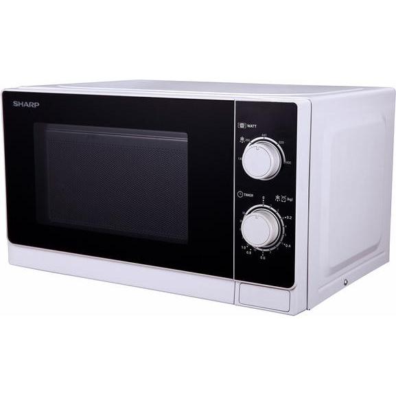 Sharp R-600WW Mikrowellenherd Flache Oberfläche Kombi-Mikrowelle 20 L 800 W Schwarz, Weiss (20 l) (R-600WW)