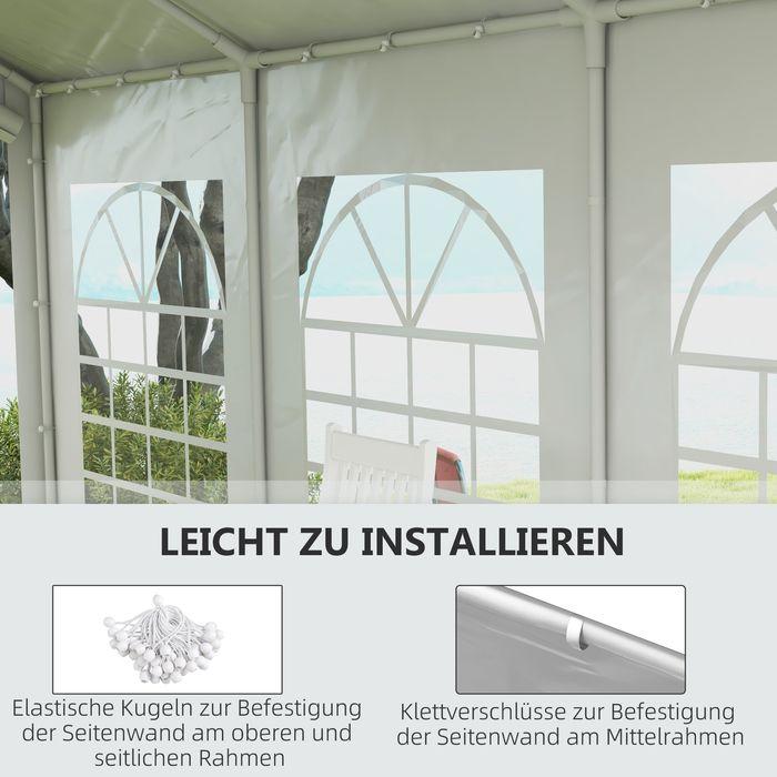 Produktbild Swisshandel24 Seitenteil mit Fenster, Seitenwand für Pavillon ca. 6 x 2 m Seitenplane Ersatzwand für Partyzelt, We (200 cm, 597 cm)