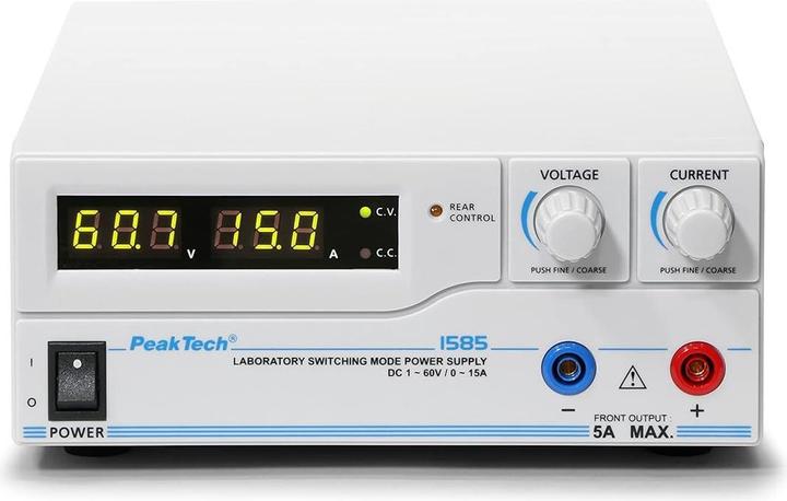 Produktbild Peaktech 1585 Labornetzgerät, 60 V, 15 + 5 A, fernsteuerbar über USB
