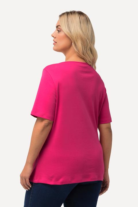 Produktbild Ulla Popken Shirt, doppellagige Vorderseite, Slim, Rundhals, Halbarm (56)