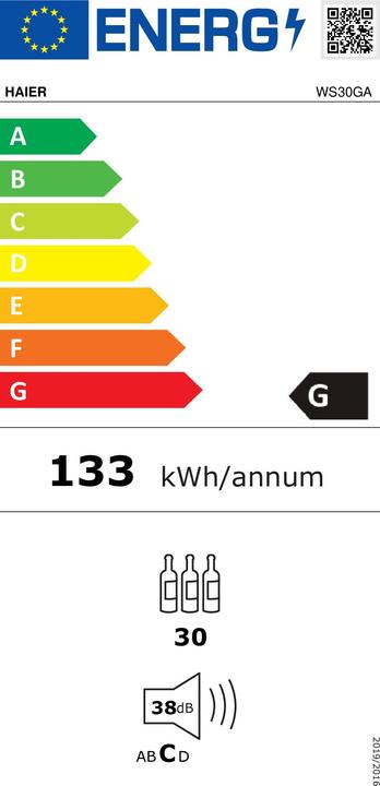 Label énergétique Haier WS30GA