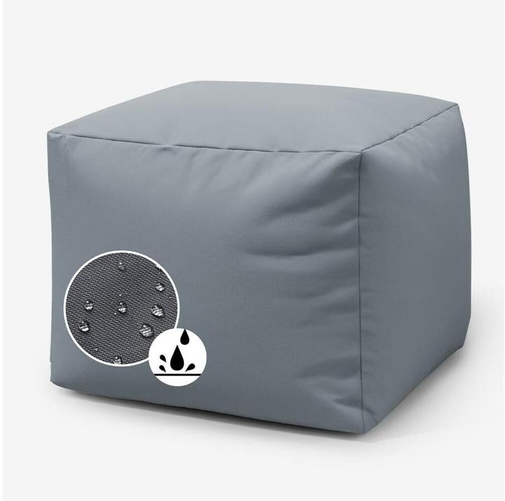 Produktbild Urbanara Sitzsack-Hocker Basic-Outdoor, 85 l, Grau