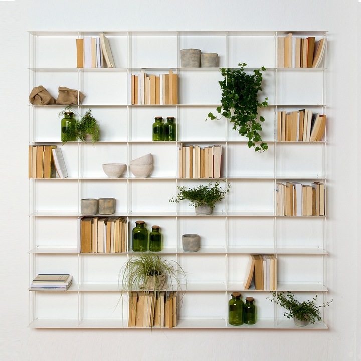 Actual product image Kriptonite Krossing shelf for books - 48 compartments (200 x 15 x 200 cm)