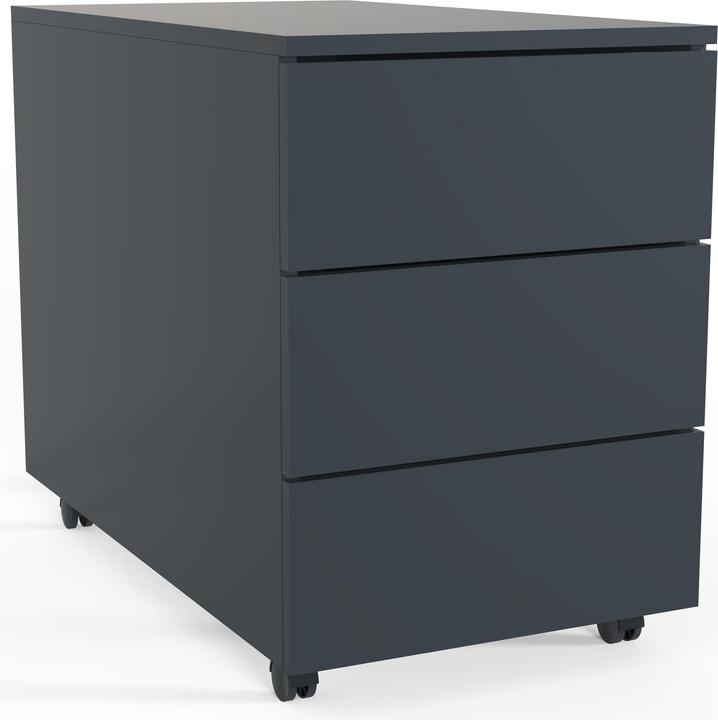 VCM Caisson roulant Caisson d'appoint Caisson de bureau à roulettes Dasola 3 tiroirs