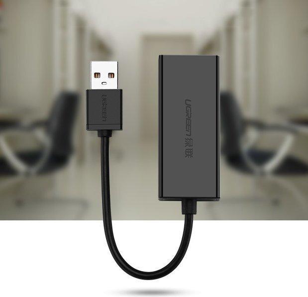 Produktbild Ugreen USB-A 2.0 zu 100Mbps Ethernet Adapter (USB 2.0, RJ45 (1x))